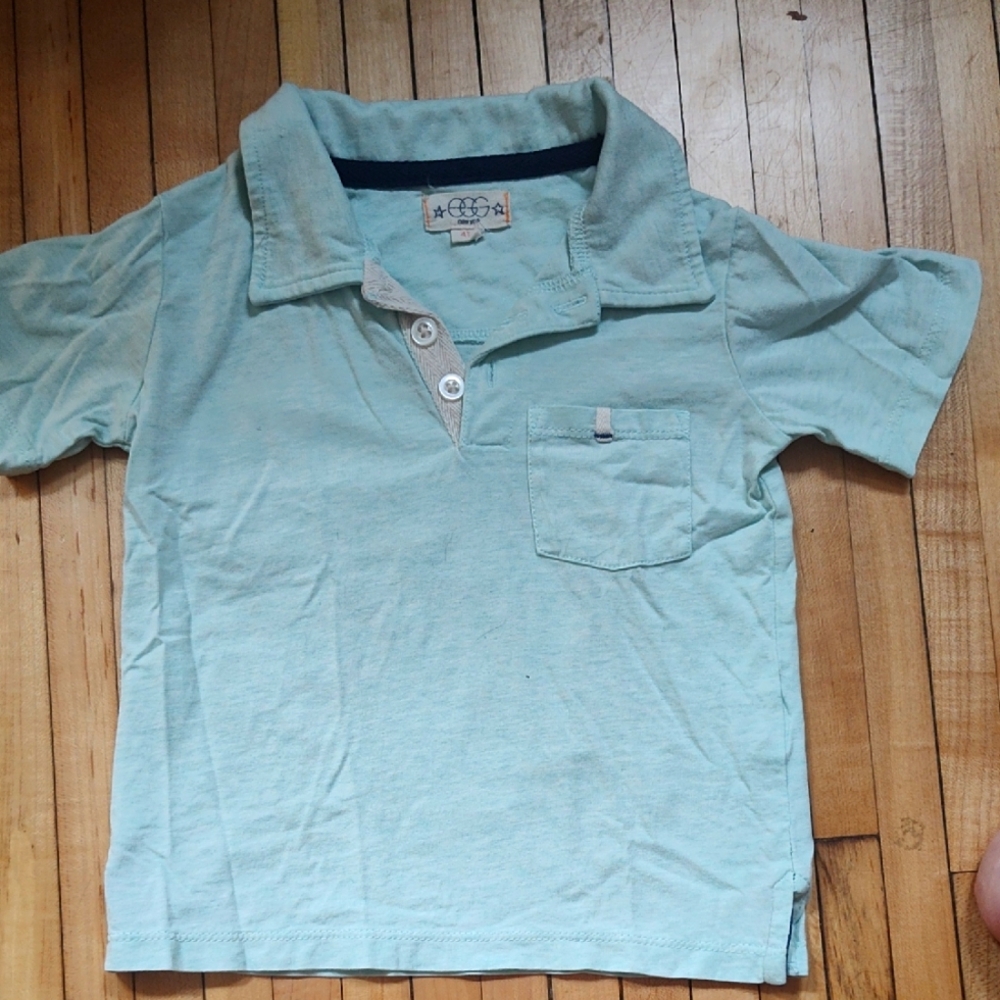 🔴5/$10 egg new york mint green polo shirt